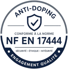 Logo NF EN 17444 — anti-dopage