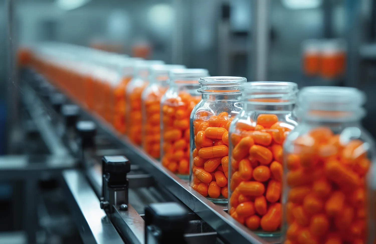 Food-supplement packaging line at a Phytextra site