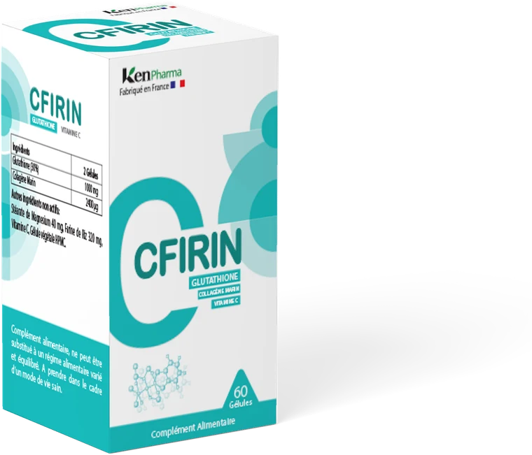 CFIRIN — boîte de 60 gélules, glutathion, collagène marin et vitamine C