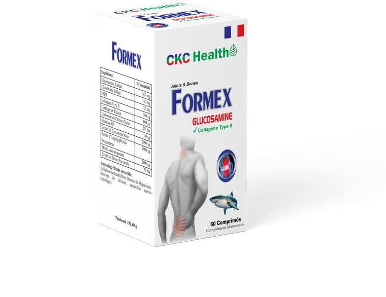 FORMEX — box of 60 tablets, glucosamine 1600 mg, chondroitin and devil's claw