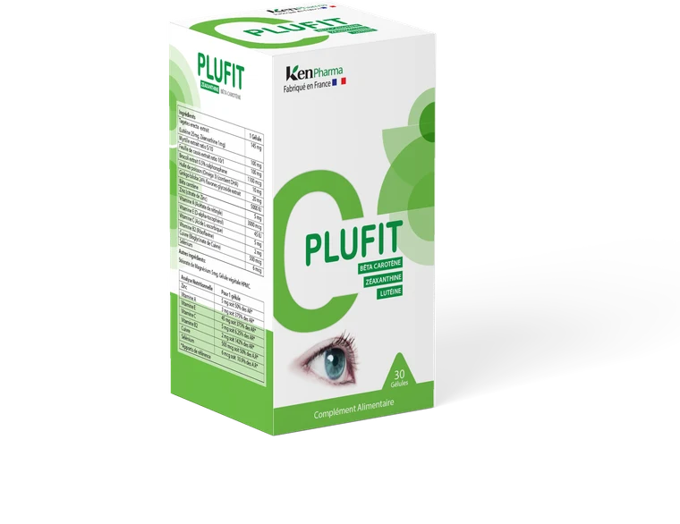 PLUFIT — boîte de 30 gélules, lutéine, zéaxanthine et myrtille pour la vision